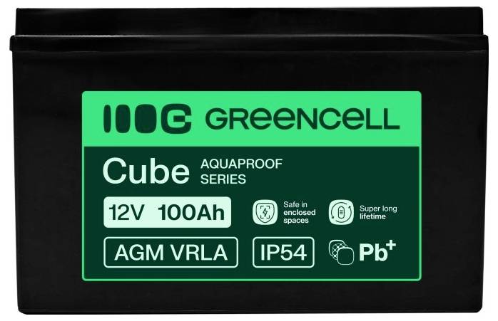 Green Cell GC-AGM12V100AH-H Bleiakku Blei-Vlies (AGM) 100 Ah 12 V 1 St.