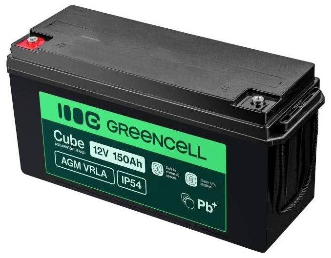 Green Cell GC-AGM12V150AH-J Bleiakku Blei-Vlies (AGM) 150Ah 1St.