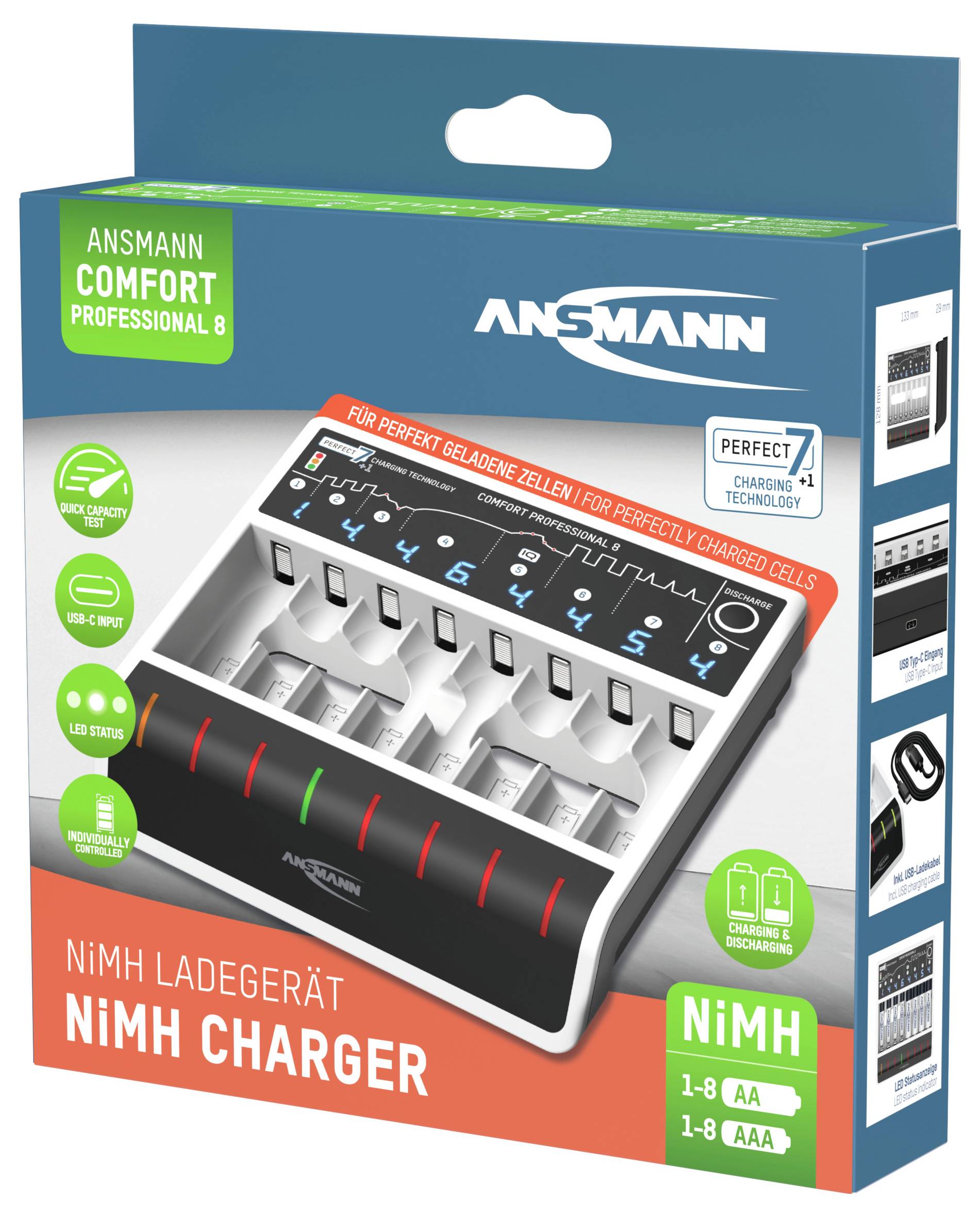Ansmann Comfort Professional 8 USB Ladegerät