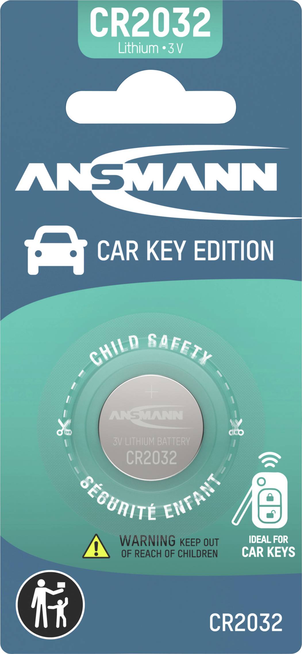 ANSMANN CR2032 Lithium 3V Batterie Paket mit der Bezeichnung 