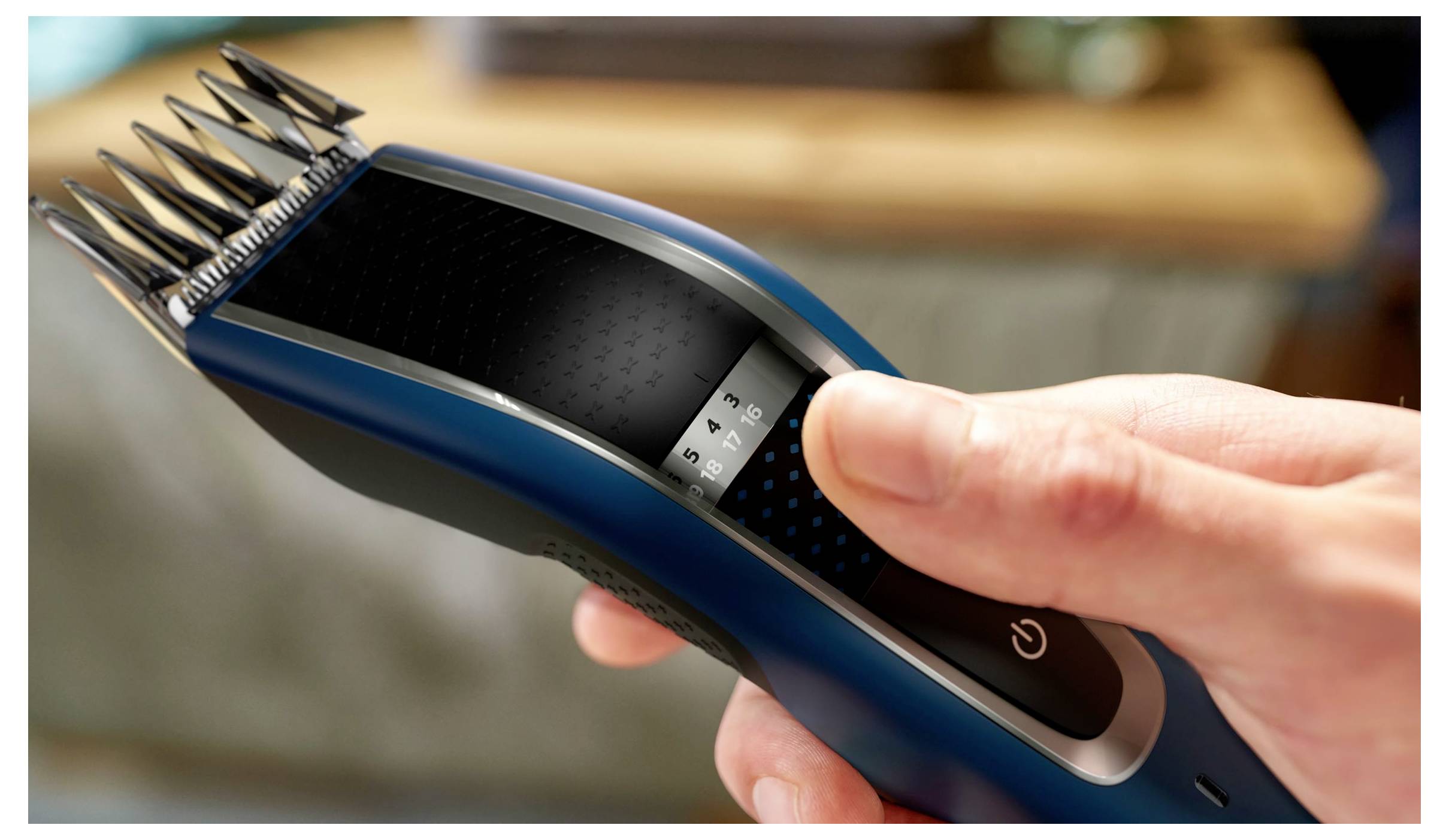 Philips Hairclipper series 5000 Haarschneider abwaschbar Schwarz, Blau