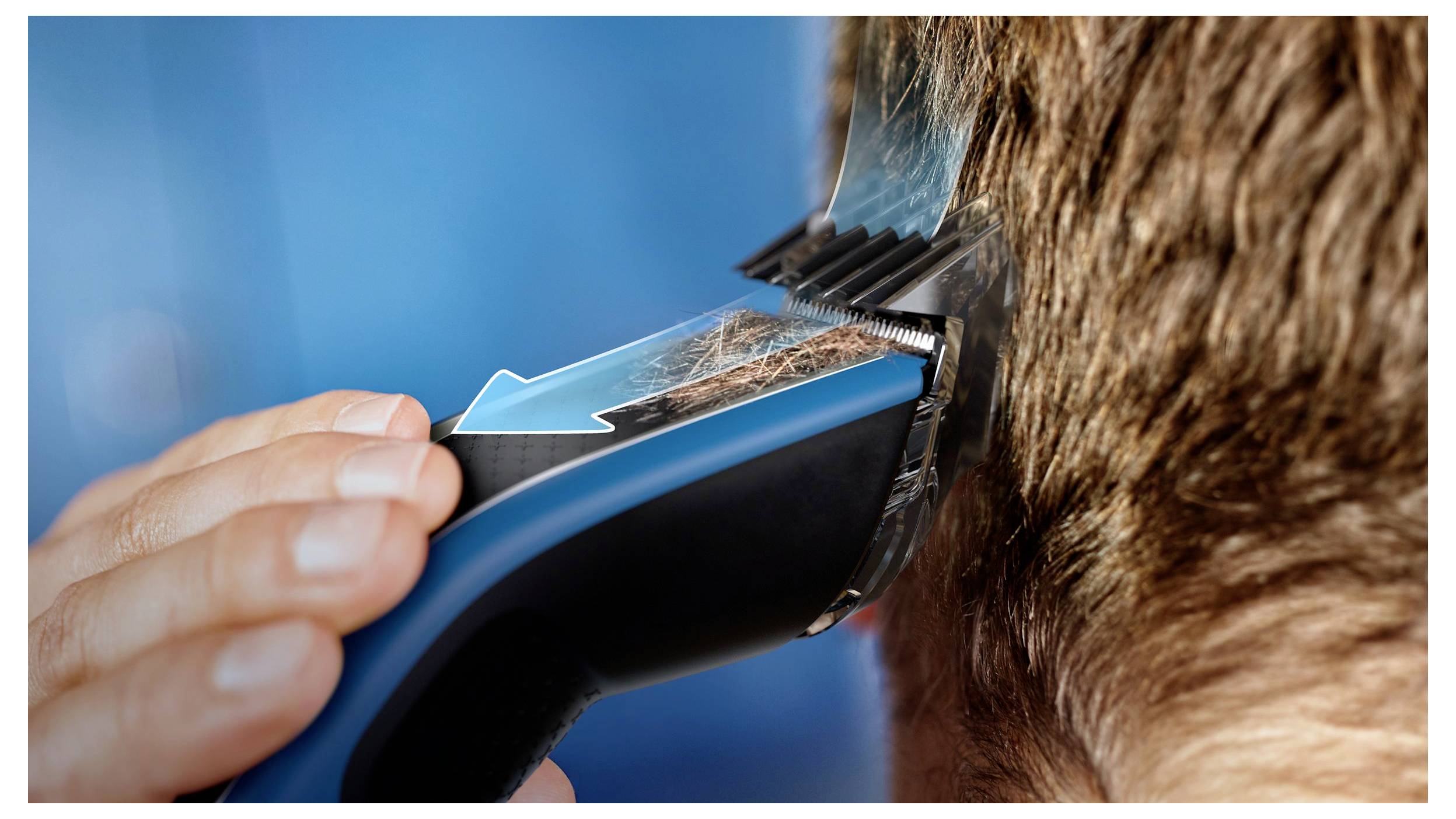 Philips Hairclipper series 5000 Haarschneider abwaschbar Schwarz, Blau