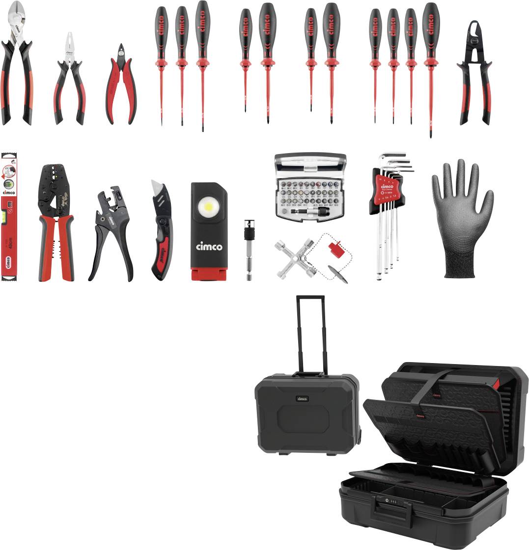 Cimco CimCase PRO Trolley B1T2 178620 Werkzeugkoffer bestückt