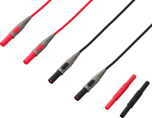 VOLTCRAFT MSL-533 Messleitung 4 mm-Stecker 4 mm-Stecker 1.5 m Rot, Black 1 Paar