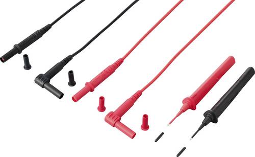 VOLTCRAFT VC901 Sicherheits-Messleitung Stecker 4 mm Prüfspitze 1090 mm Rot, Schwarz 1 Paar