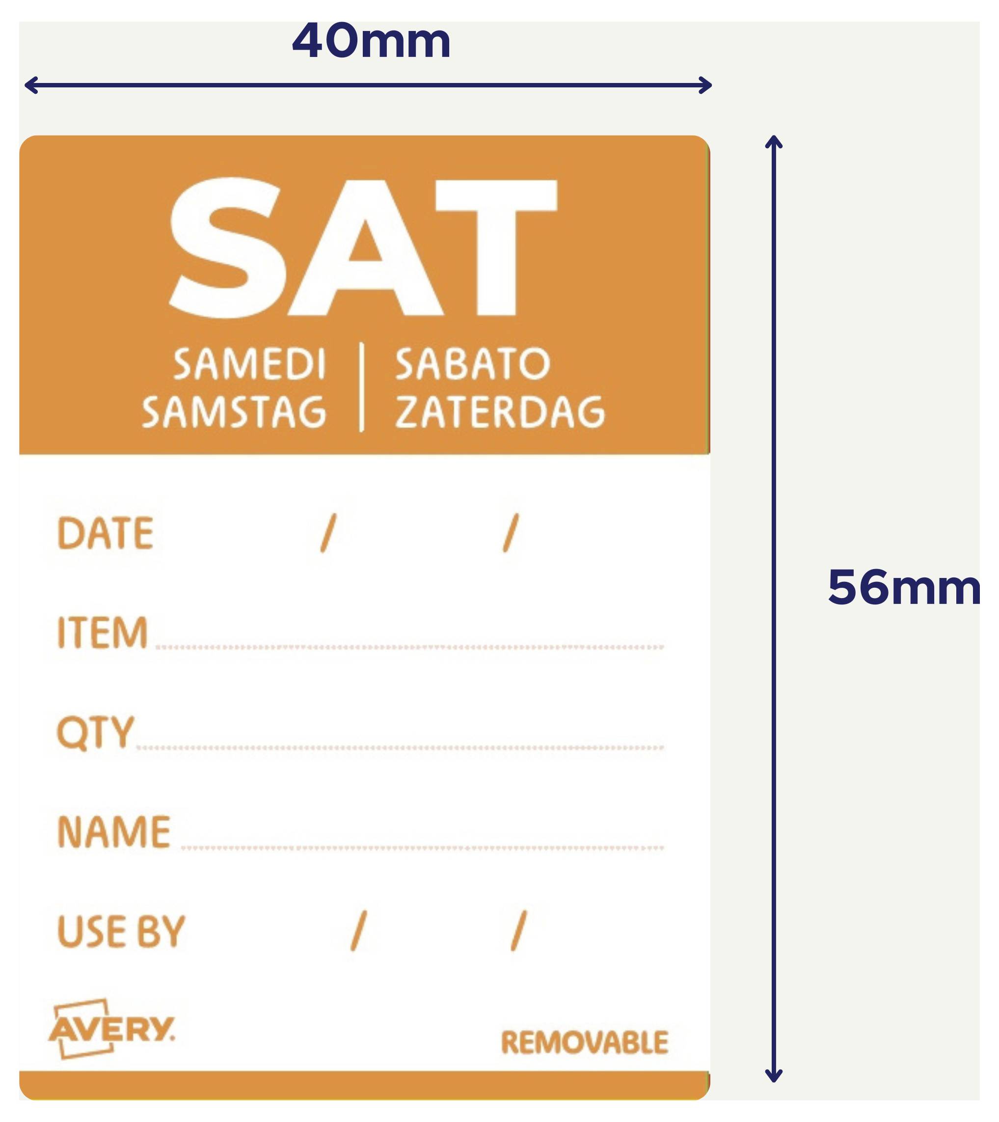Avery-Zweckform DLDSATREV-500 Vielzweck-Etiketten 40 x 56 mm Papier Orange 1 St. Wiederablösbar Handbeschriftung