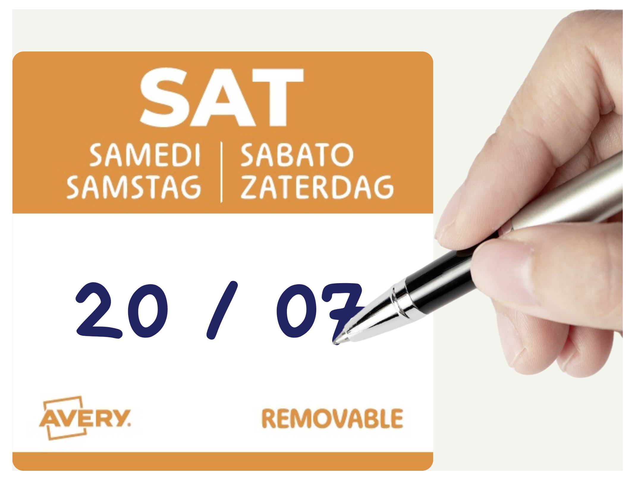 Avery-Zweckform DLSSATREV-1000 Vielzweck-Etiketten 25 x 25mm Papier Orange 1 St. Wiederablösbar Handbeschriftung