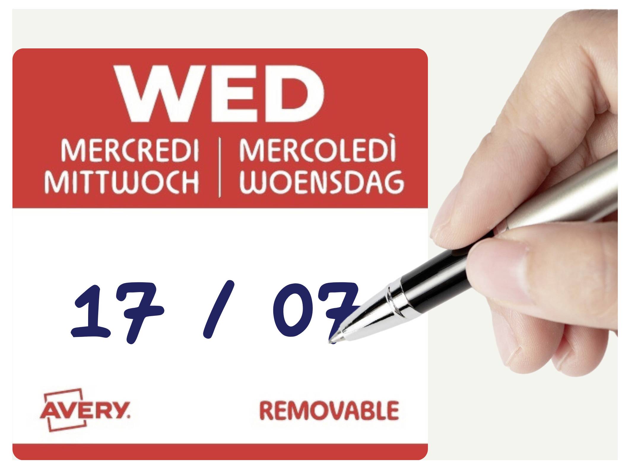 Avery-Zweckform DLSWEDREV-1000 Vielzweck-Etiketten 25 x 25mm Papier Rot 1 St. Wiederablösbar Handbeschriftung