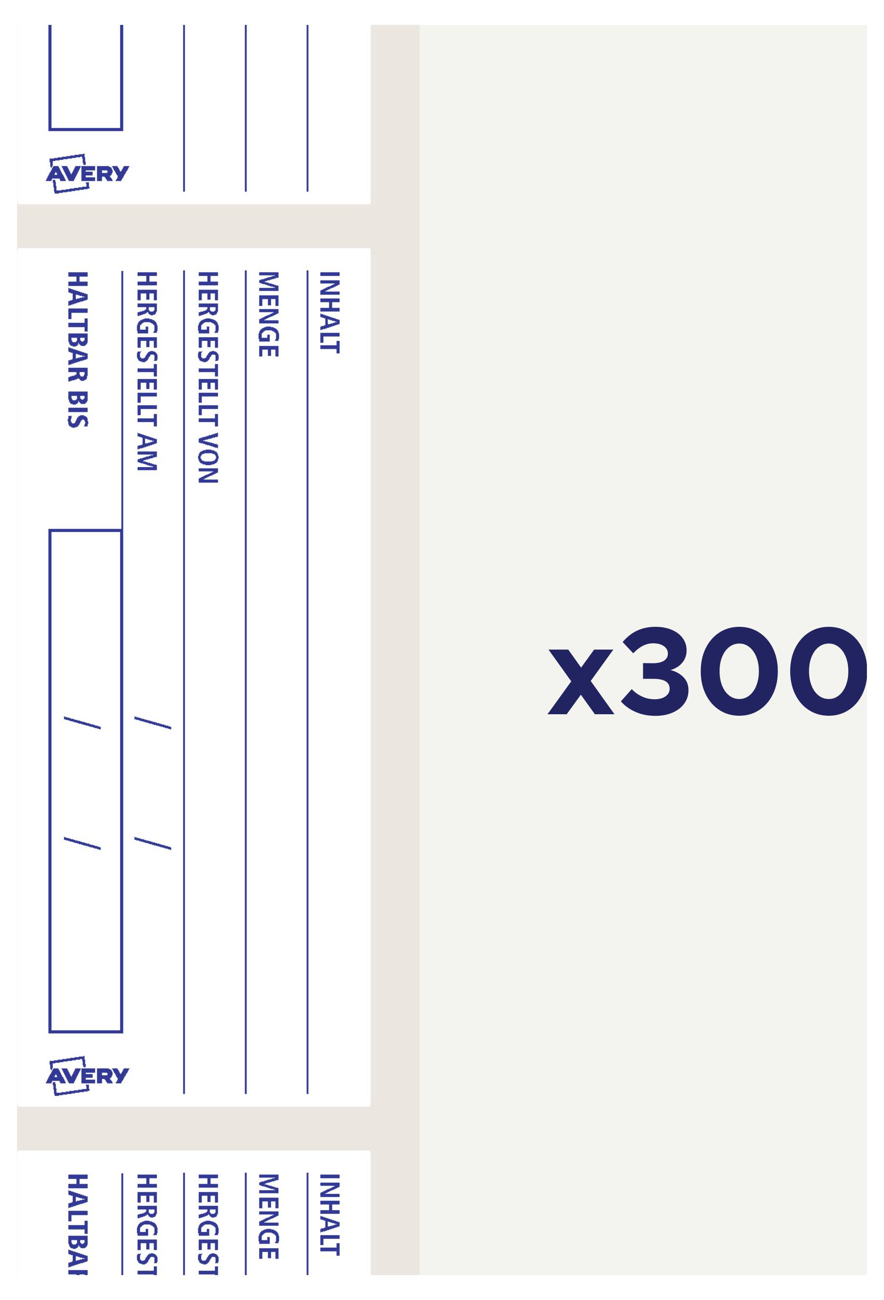 Avery-Zweckform ETIHACCP.DE Vielzweck-Etiketten 98 x 40mm Papier Weiß 1 St. Wiederablösbar Handbeschriftung