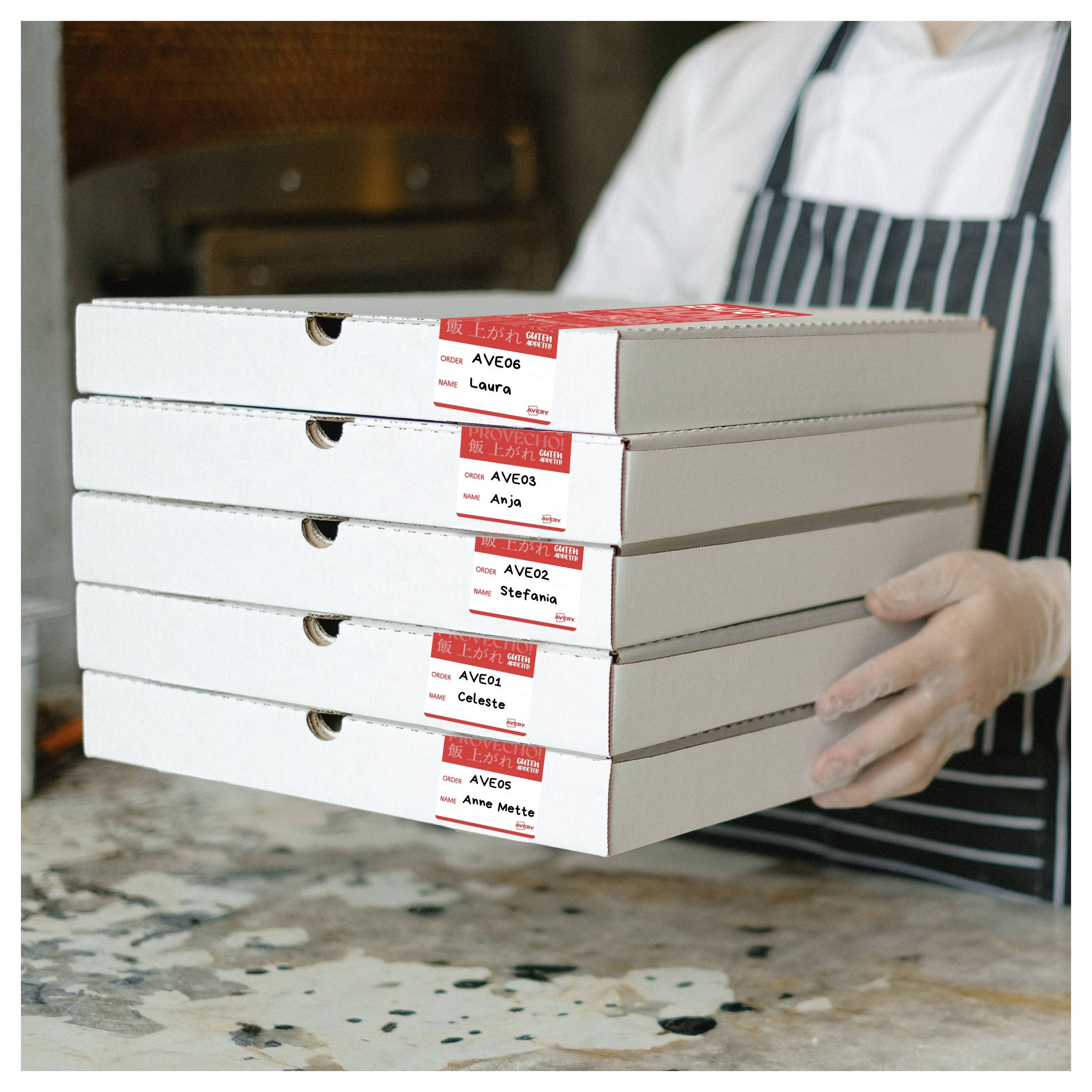 Avery-Zweckform FTSEALR-250 Verschluss-Etiketten 40 x 95mm Papier Rot 1 St. Permanent haftend Handbeschriftung