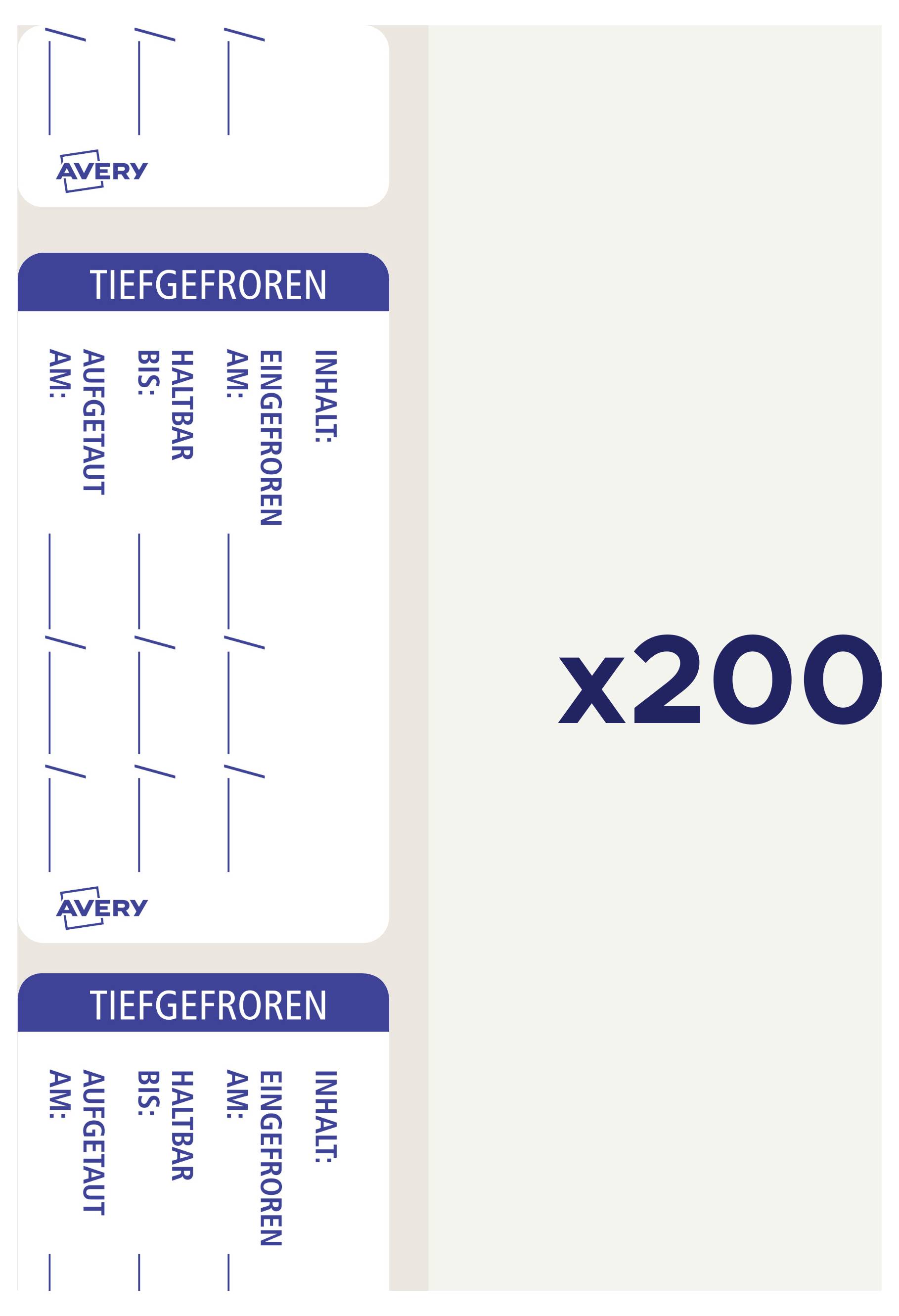 Avery-Zweckform ETICOLD.DE Tiefkühl-Etiketten 65 x 35mm Papier Weiß 1 St. Permanent haftend Handbeschriftung