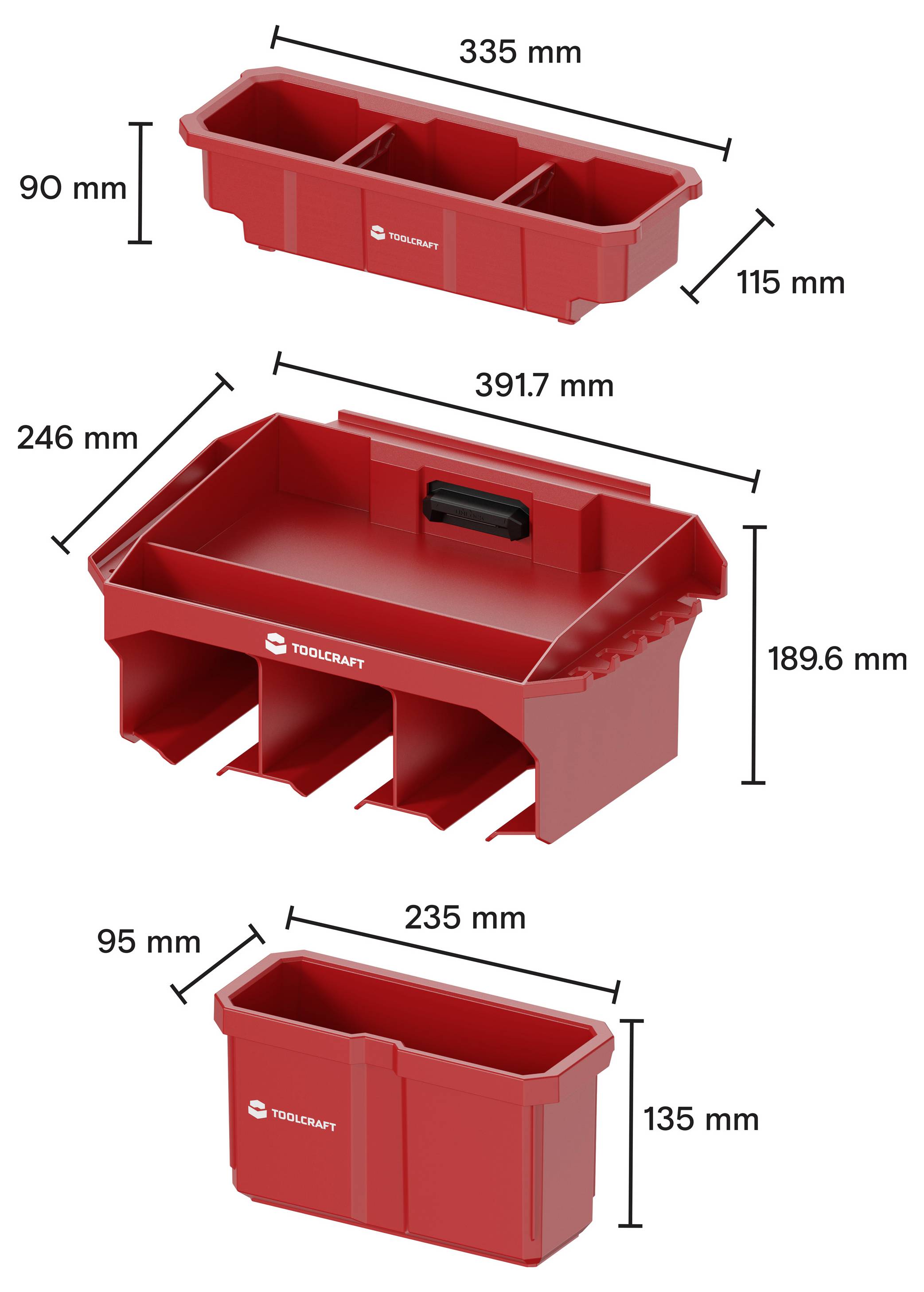 TOOLCRAFT TO-11321850 Wandhalterungs-Set Essential Pro 1St.