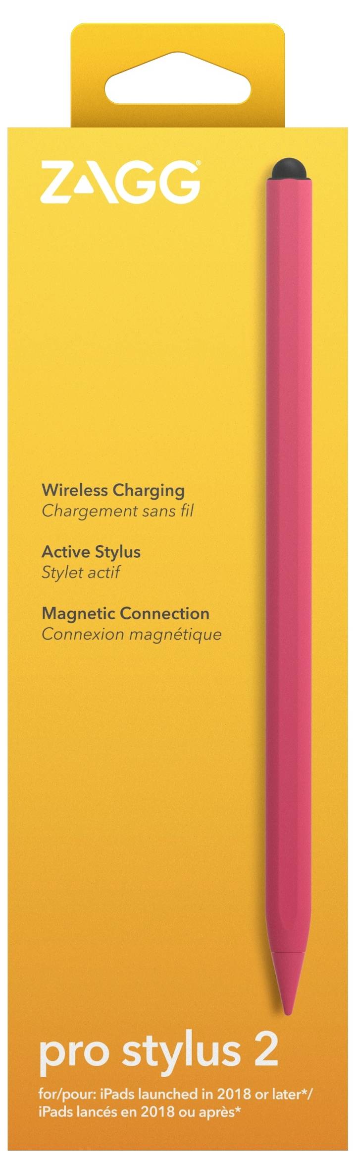 ZAGG Stylus Touchpen Palm-Blocking-Technologie, mit präziser Schreibspitze, wiederaufladbar Pink