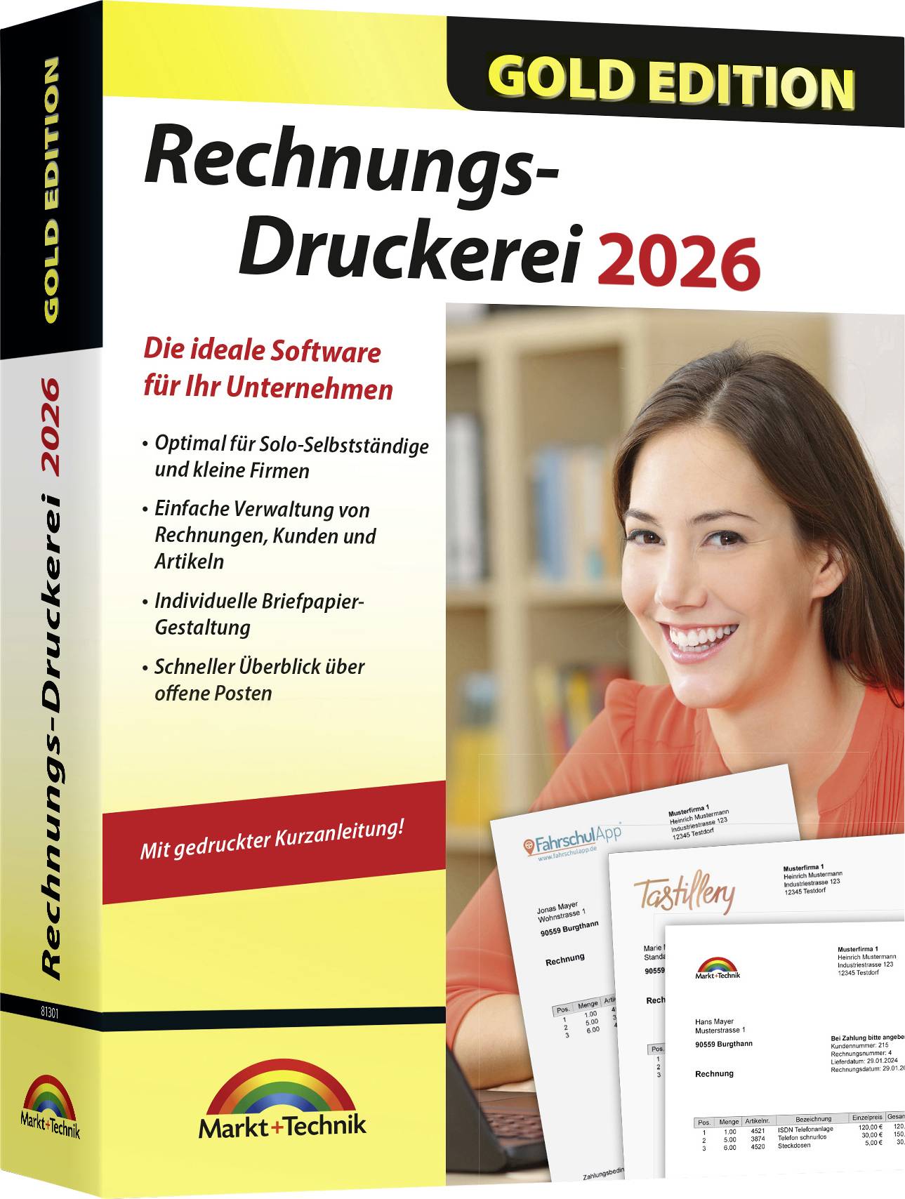 Softwarepaket-Verpackung für „Rechnungs-Druckerei 2026