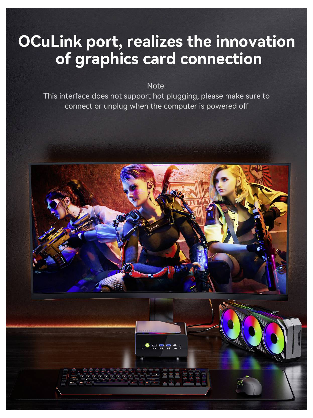 GMKtec Mini PC K12-1 AMD Ryzen 7 H 255 AMD Ryzen 7 H 255 4.9GHz 32GB RAM 1TB SSD AMD Radeon™ 780M Win 11 Pro K12-1