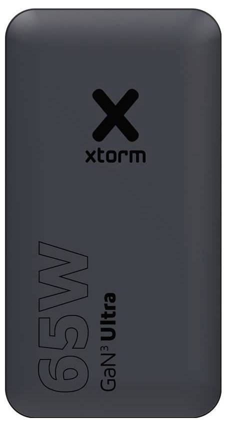 Dunkelgraue Xtorm Powerbank mit der Bezeichnung 