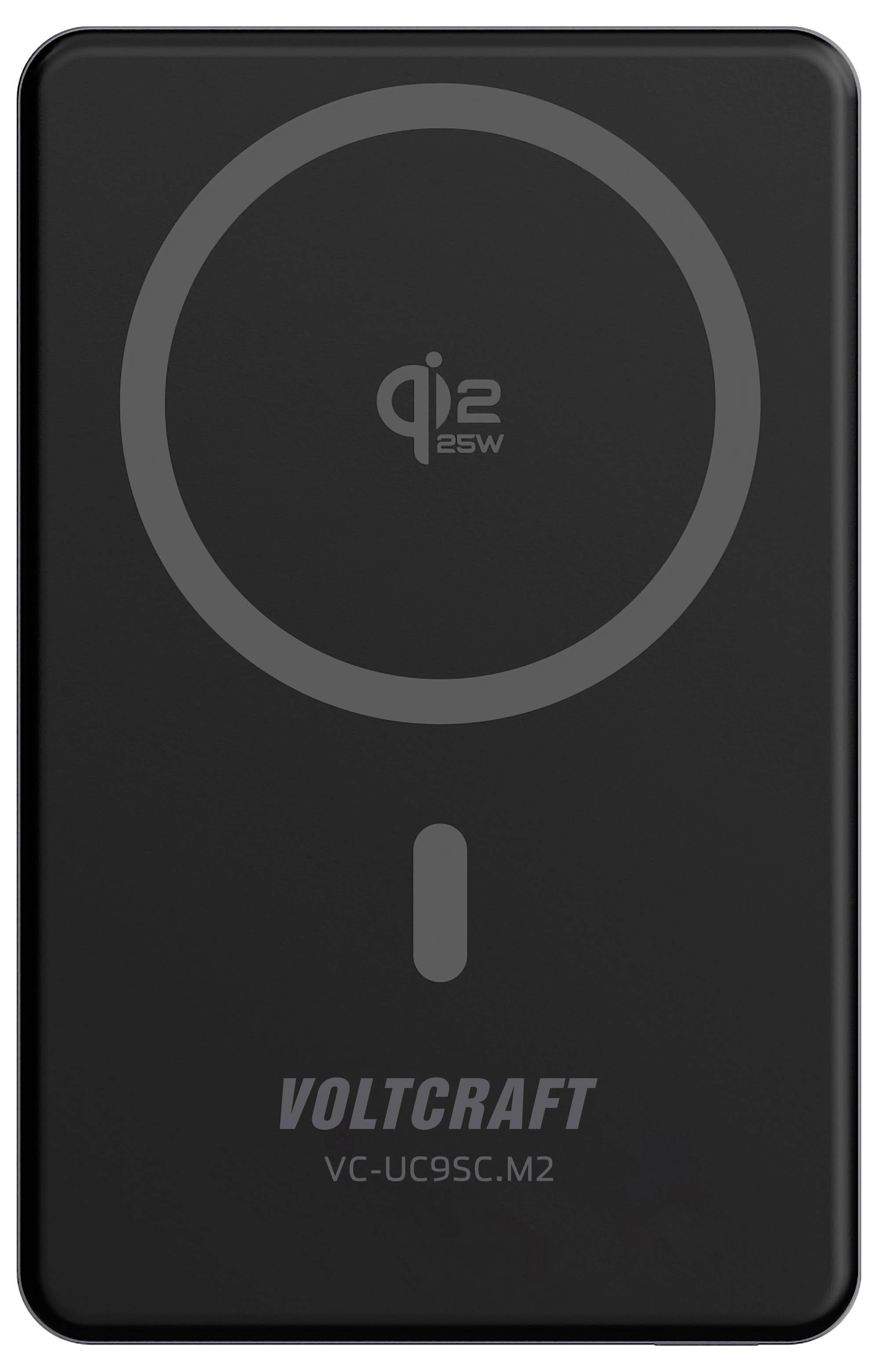 VOLTCRAFT VC-UC9SC.M2 Powerbank 10000 mAh Qi 2.2, USB PD 3.0 Li-Ion Schwarz/Silber