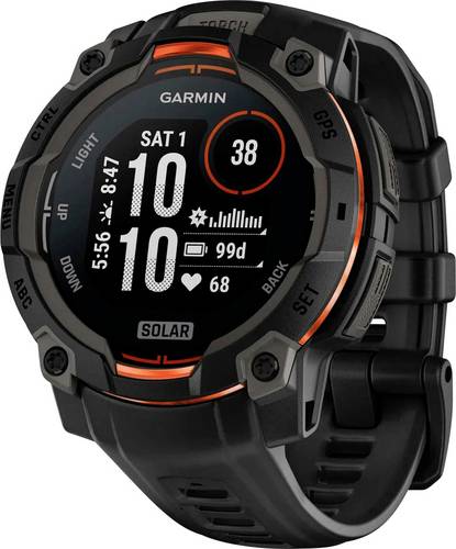 Garmin Instinct® 3 SOLAR Smartwatch Schwarz