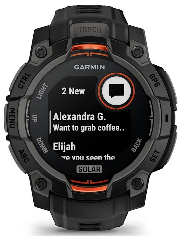 Garmin Instinct® 3 SOLAR Smartwatch Schwarz
