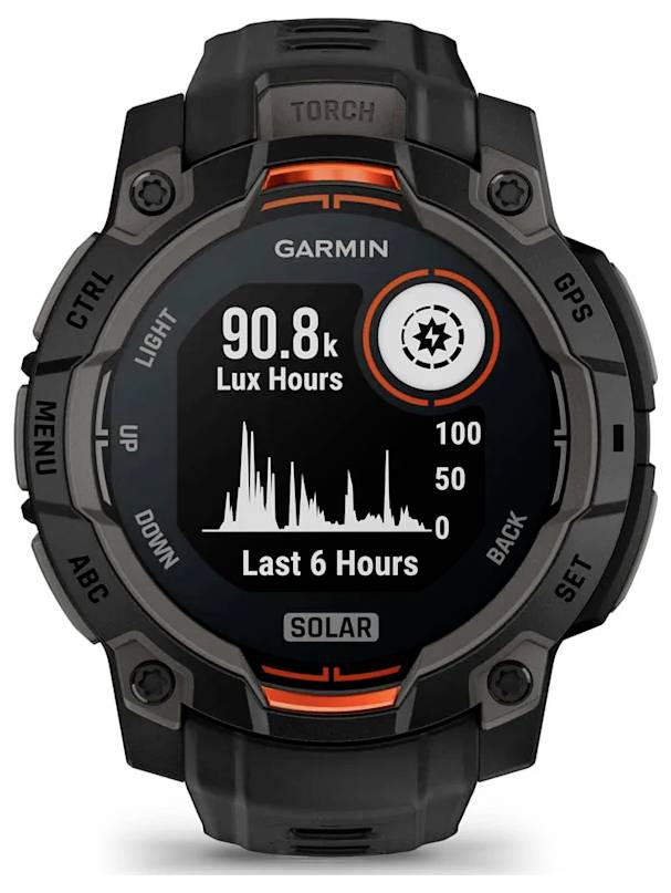 Garmin Instinct® 3 SOLAR Smartwatch Schwarz
