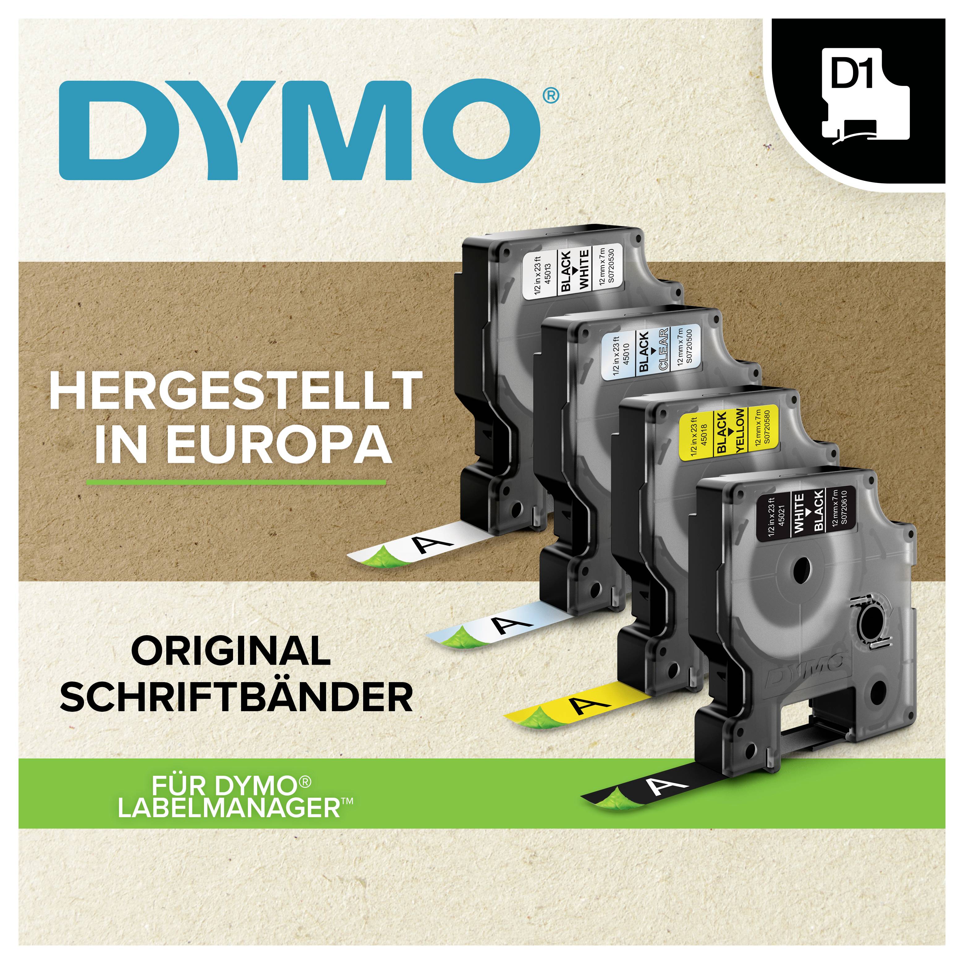 DYMO-Etikettendruckerband-Kassetten mit „Hergestellt in Europa