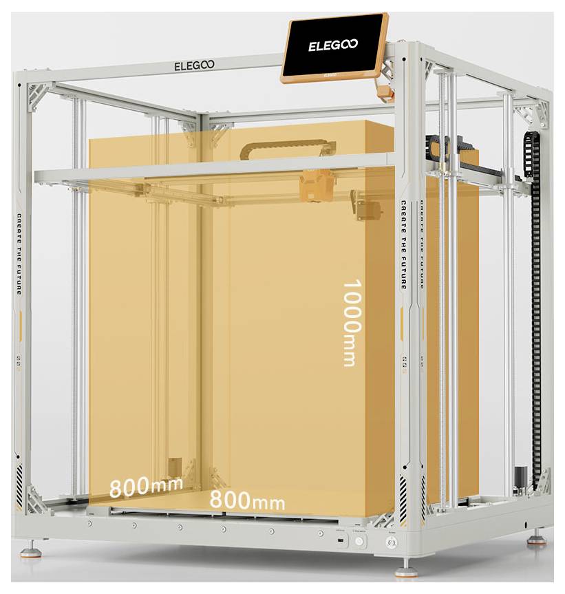 Multi-Extruder-3D-Drucker mit fünf Druckköpfen, die vier gedrehte, kegelförmige Objekte auf der Druckplatte herstellen.