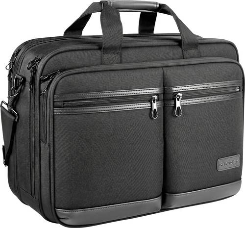 KROSER Notebook Koffer Laptop Briefcase 17.3 Messenger Bag Schwarz
