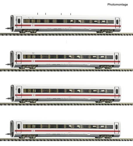 Fleischmann 7760013 N 4-tlg. Set: Ergänzungswagen zum ICE 1 (BR 401) „30 Jahre ICE“, DB AG 4-tei