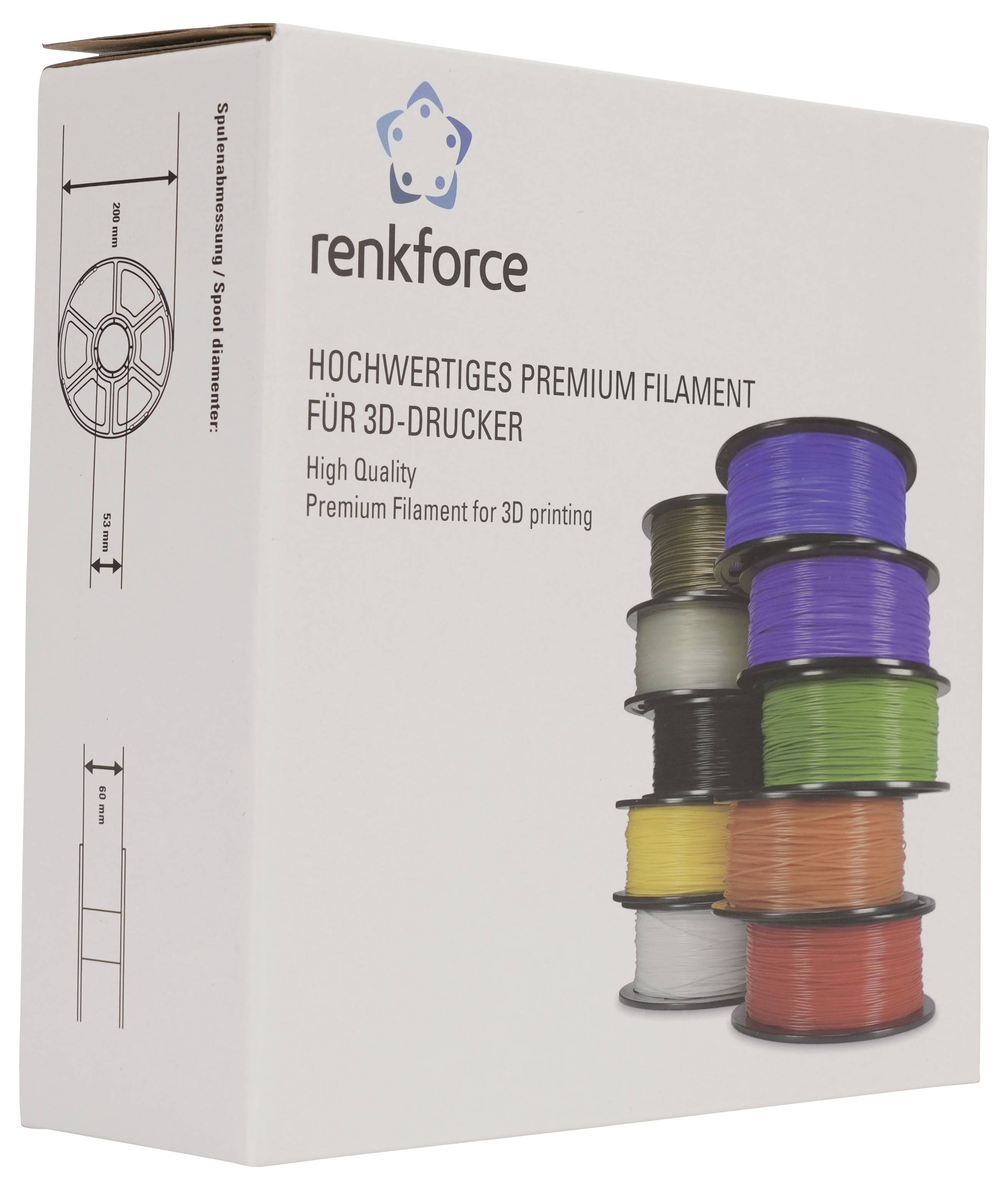 Renkforce RF-7552266 Filament PETG hitzebeständig, flexibel, Steinähnliche Optik 1.75mm 1kg Rot, Transparent 1St.