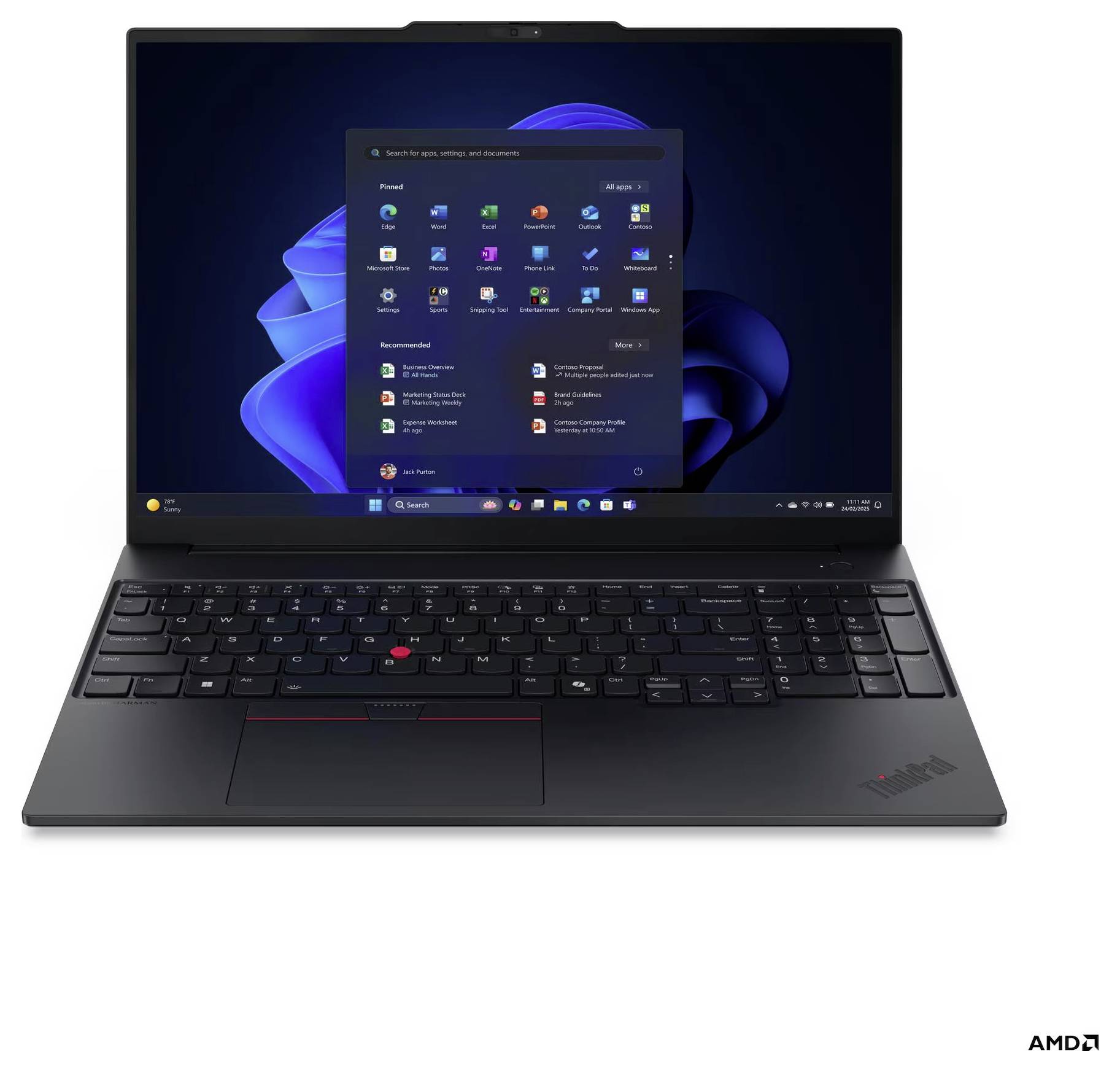 Lenovo Notebook ThinkPad E16 G4 40.6cm (16 Zoll) WUXGA AMD Ryzen AI 5 330 16GB RAM 512GB SSD Deutsch, QWERTZ AMD AMD Radeon™ 820M