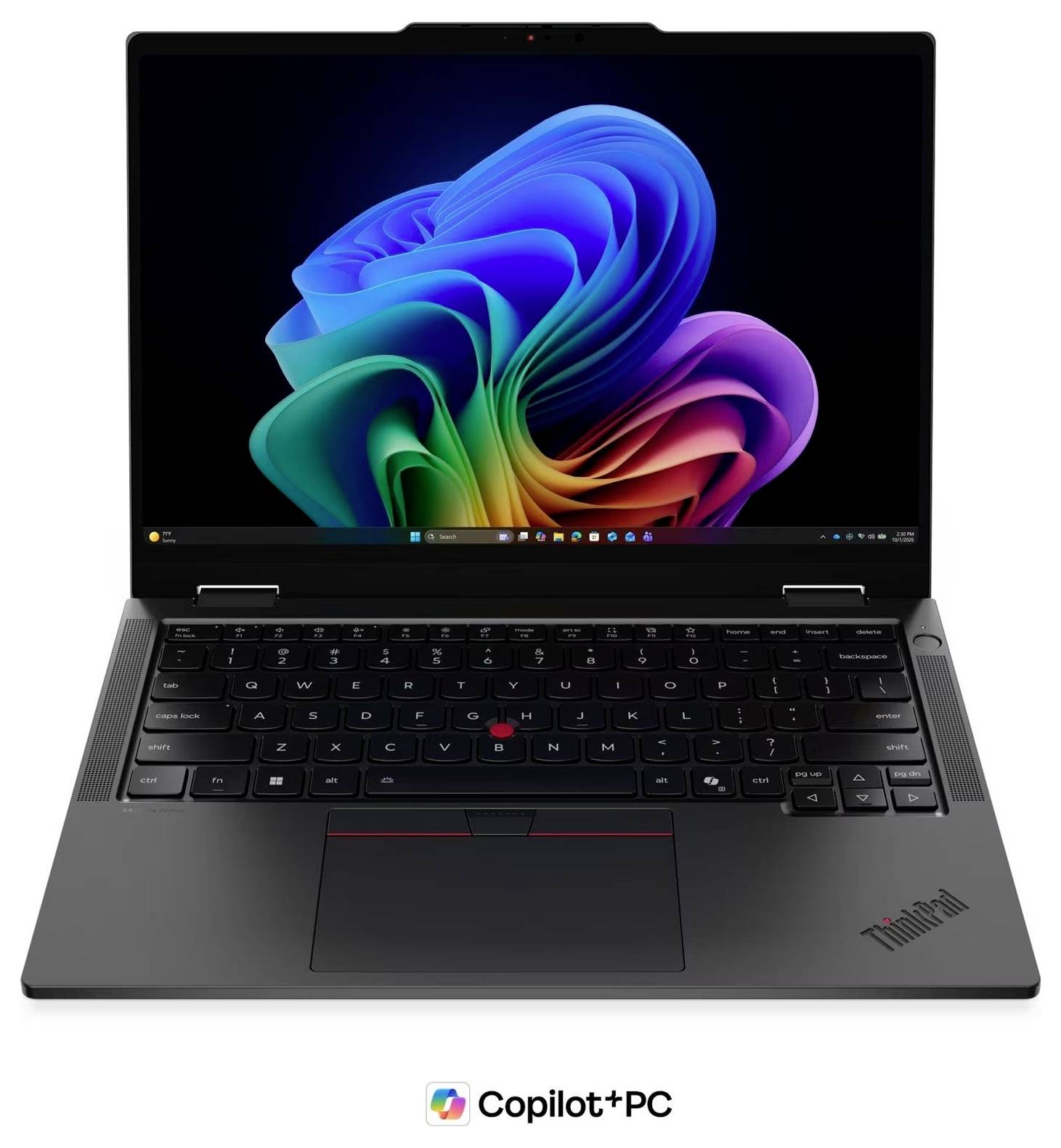 ThinkPad-Laptop mit farbenfrohem Windows-Desktop und 