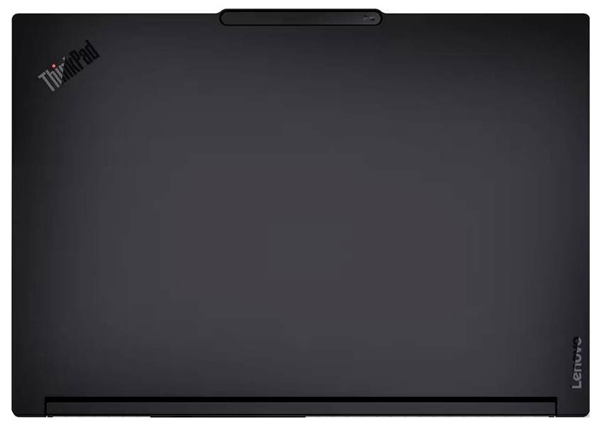Geschlossener schwarzer Lenovo ThinkPad Laptop mit Logo und ThinkPad-Branding