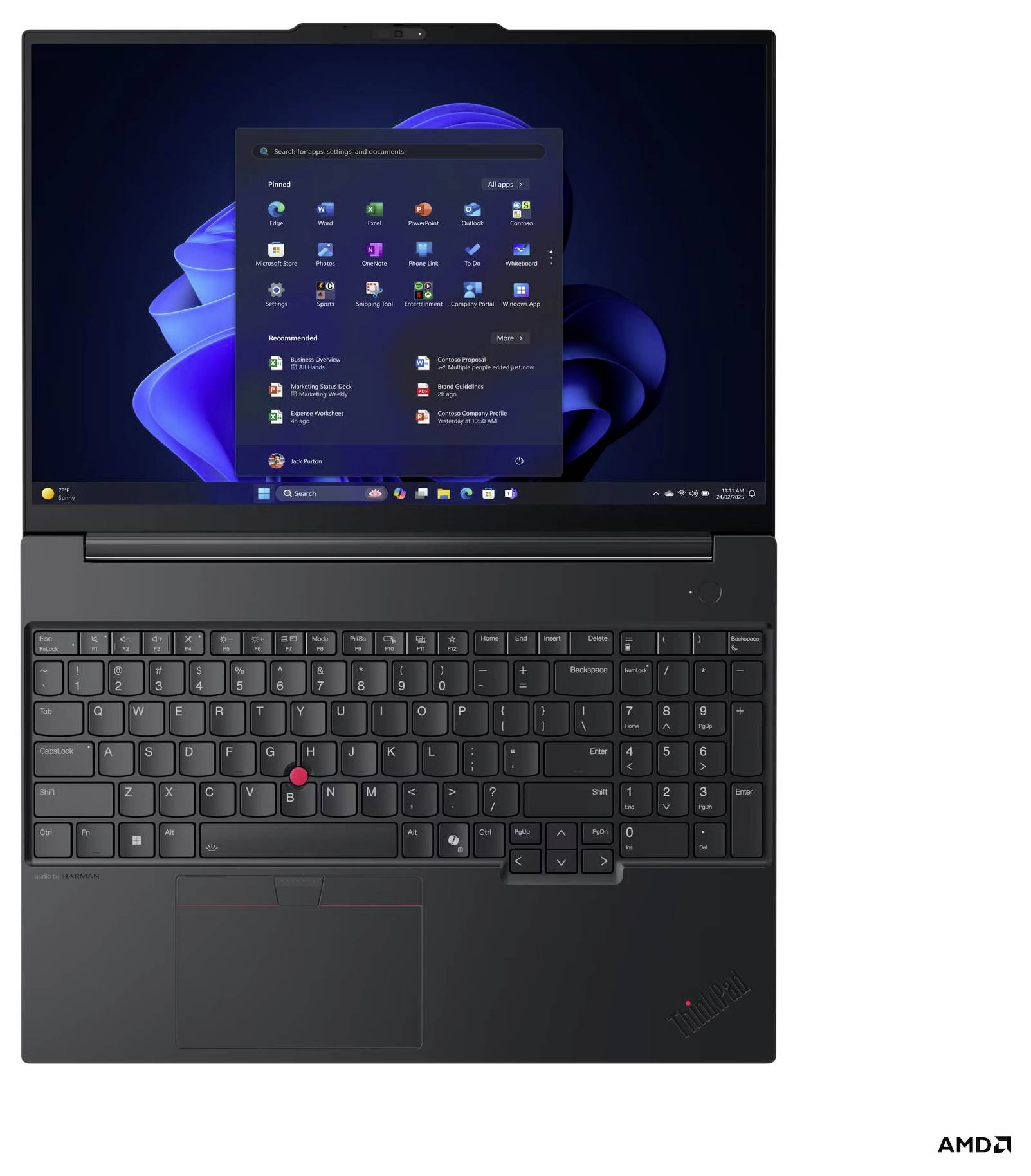 Lenovo Notebook ThinkPad E16 G4 40.6cm (16 Zoll) WUXGA AMD Ryzen AI 5 330 32GB RAM 512GB SSD Deutsch, QWERTZ AMD AMD Radeon™ 820M