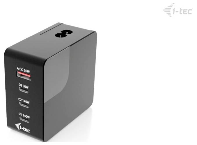 I-tec 140W Intelligent Multiport USB Charger USB Ladegerät 140W 3x USB-C®, 1x USB-A USB PD 3.1 Schwarz USB Power Delivery (USB-PD)