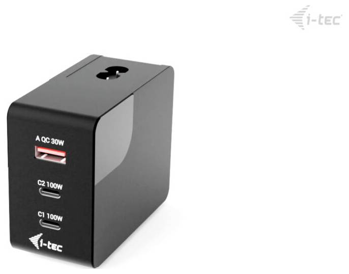 I-tec 100W Intelligent Multiport USB Charger USB Ladegerät 100W USB-C®, USB-B Buchse USB PD 3.1 Schwarz USB Power Delivery