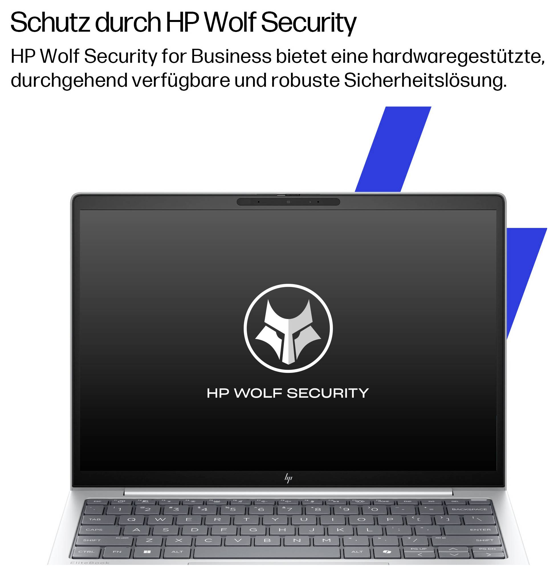 Laptop zeigt ein Vier-Personen-Videokonferenz-Gitter mit Teilnehmern in separaten Kacheln auf einer dunklen Besprechungsoberfläche.