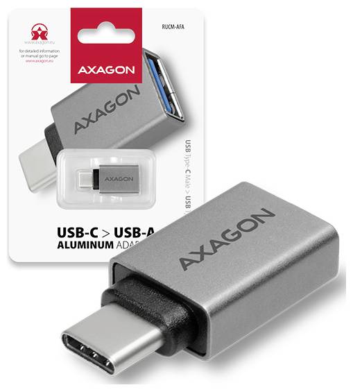 AXAGON USB 3.2 Gen 2 (USB 3.1 Gen 2) Adapter [1x USB-C® Stecker - 1x USB-A Buchse] RUCM-AFA