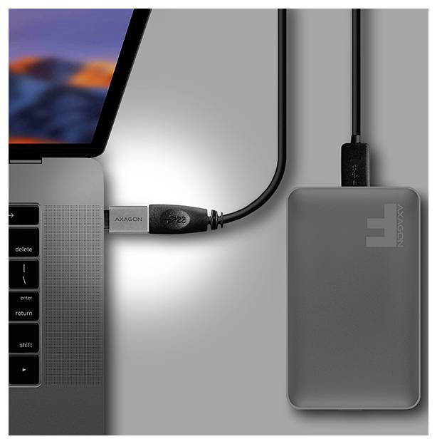 AXAGON USB 3.2 Gen 2 (USB 3.1 Gen 2) Adapter [1x USB-C® Stecker - 1x USB-A Buchse] RUCM-AFA