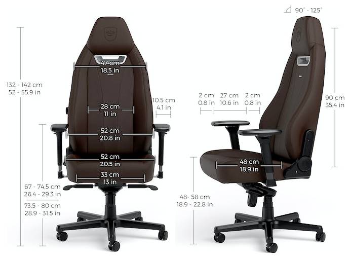 Noblechairs LEGEND - Java Edition Gaming-Stuhl Schwarz, Braun