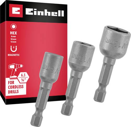 Einhell 135101 Steckschlüssel-Bit-Einsatz-Set 8 - 13 mm 1/4  (6.3 mm)