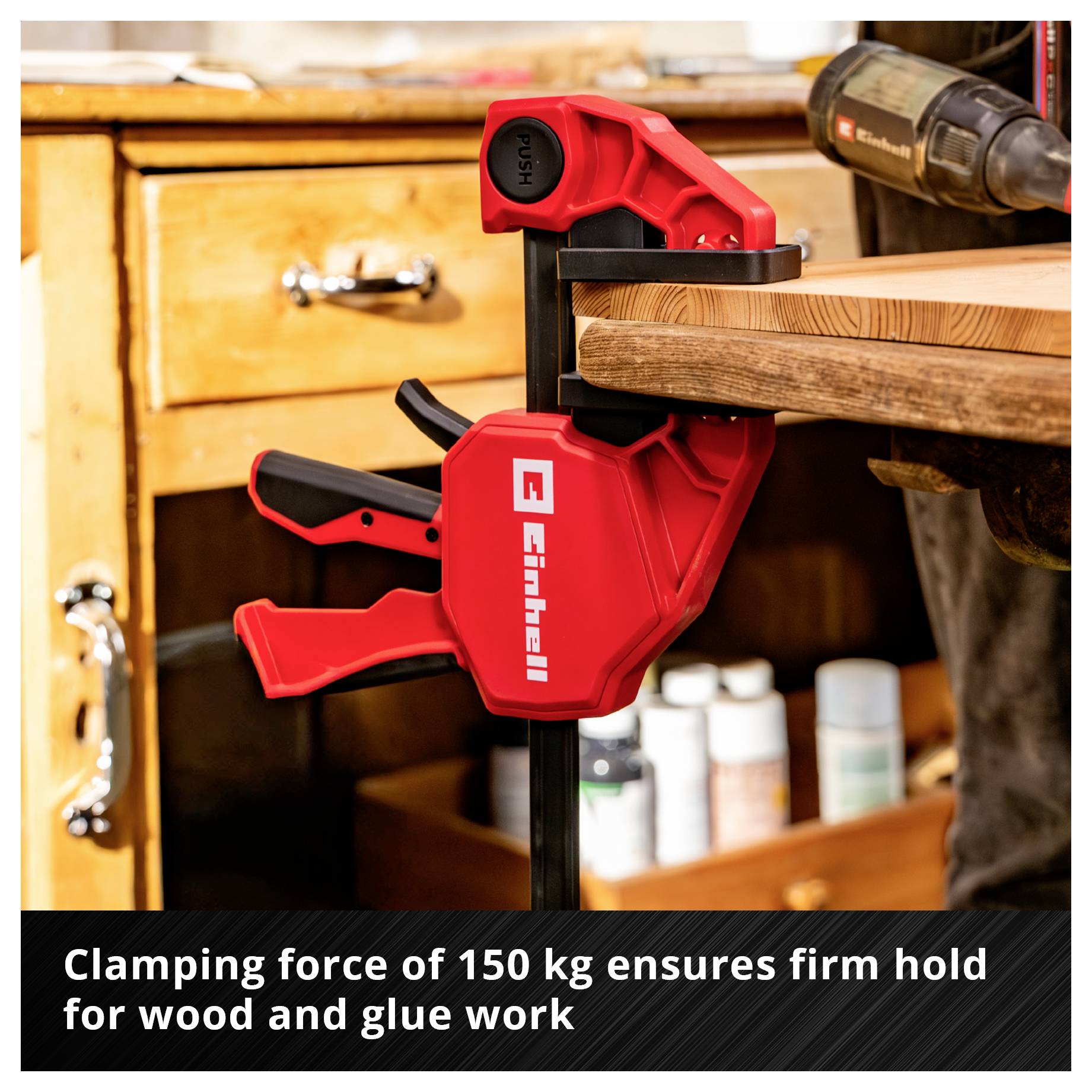 Einhell 930122 Einhandzwinge Produktabmessung, Länge: 121mm