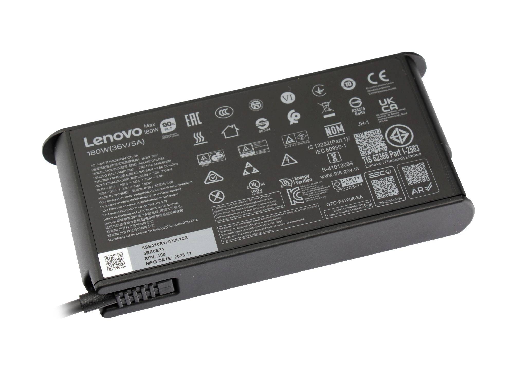 Lenovo Netzteil 5A11K67872 Notebook-Netzteil 180W 36V 5A