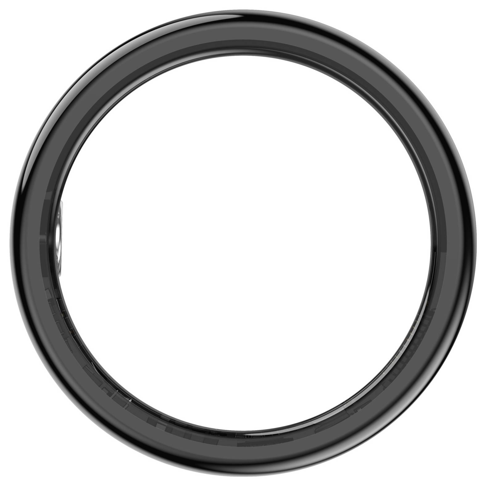 Schwarze kreisförmige Gummi-O-Ring-Dichtung isoliert auf weißem Hintergrund.