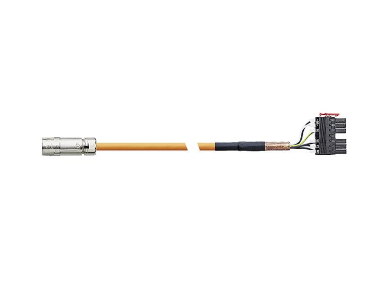 Koaxialkabel mit Stecker auf der linken Seite und freiliegendem Multi-Draht-Verdrahtungsabsatz auf der rechten Seite, mit getrennten Kabelenden auf weißem Hintergrund