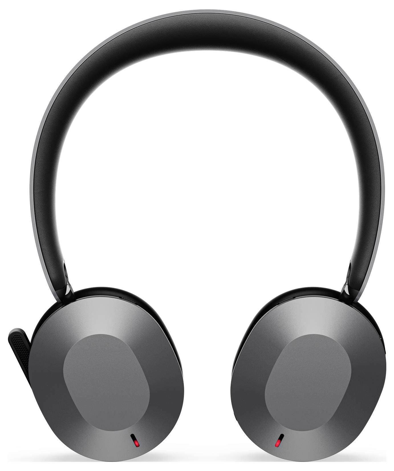 Schwarze Over-Ear-Kopfhörer mit Polsterung am Kopfbügel und runden Ohrmuscheln auf weißem Hintergrund.