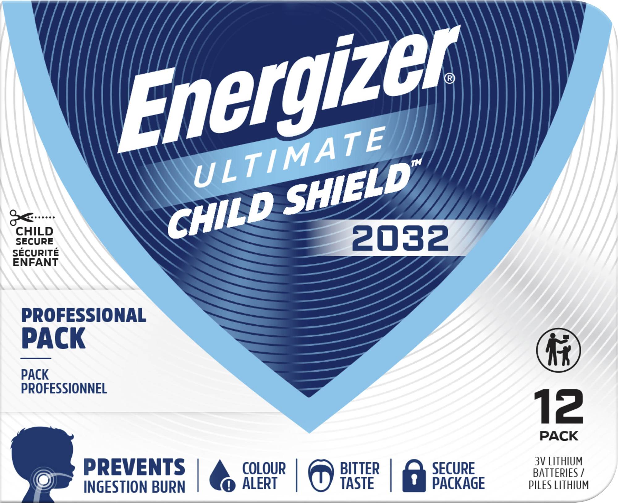 Energizer Knopfzelle CR2032 3 V 12 St. 235 mAh Lithium Ultimate Child Shield E304617100