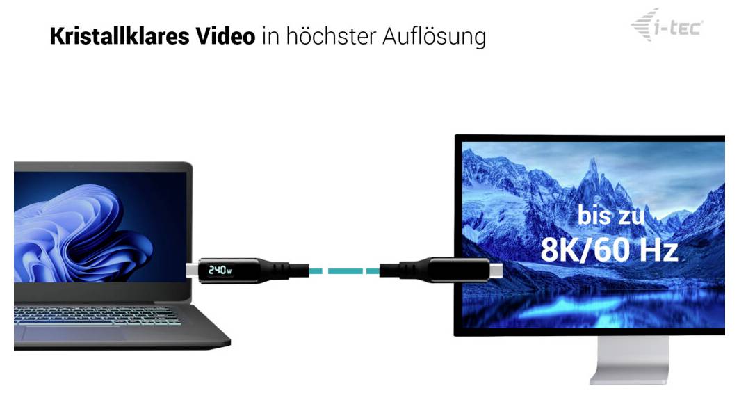 I-tec Thunderbolt™-Kabel 1.5m Schwarz TB4CBL150CMPRO