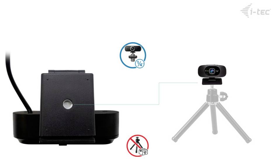 I-tec SOLOMON 200 1080p Business Webcam Full HD-Webcam 1920 x 1080 Pixel
