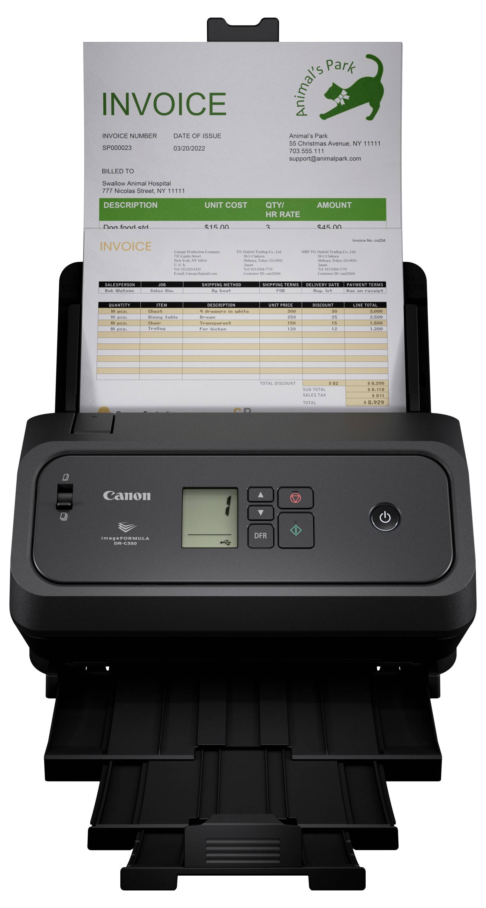 Canon-Desktop-Dokumentenscanner, der eine mit 