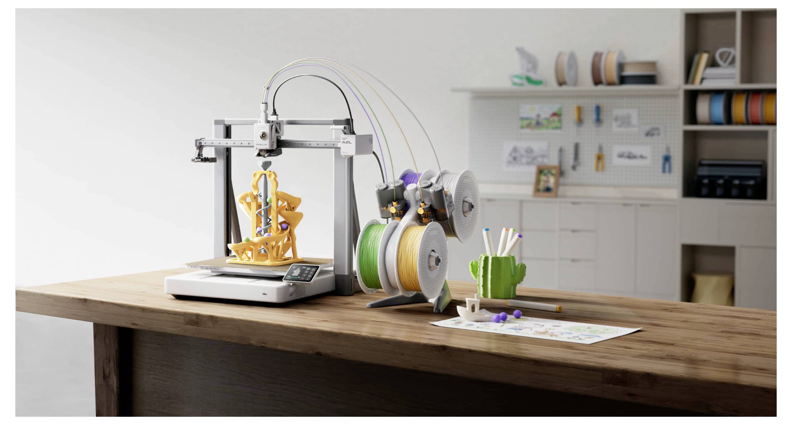 BambuLab A2L Combo 3D Drucker App-Anbindung, integrierte Kamera FDM Fused Deposition Modeling